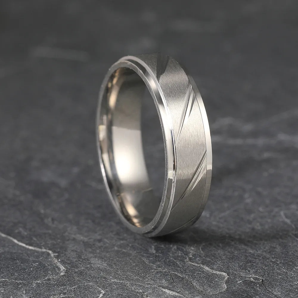 Brushed Titanium Wedding Bands - Premium Jewelry from Dazzling Delights - Just $22.46! Shop now at Dazzling Delights