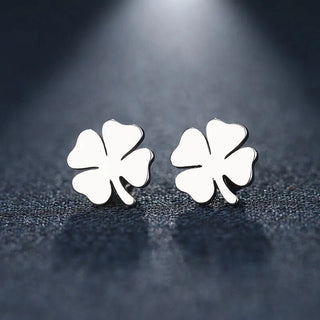 Titanium Four Leaf Clover Stud Earrings - Premium Jewelry from Dazzling Delights - Just $23.95! Shop now at Dazzling Delights