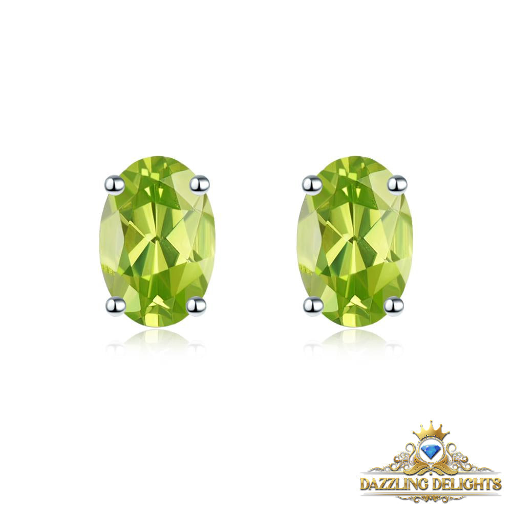 6x4mm Oval Cut Natural Gemstone Stud Earrings - Your Choice of Gemstone - Premium Jewelry from Dazzling Delights - Just $41.96! Shop now at Dazzling Delights