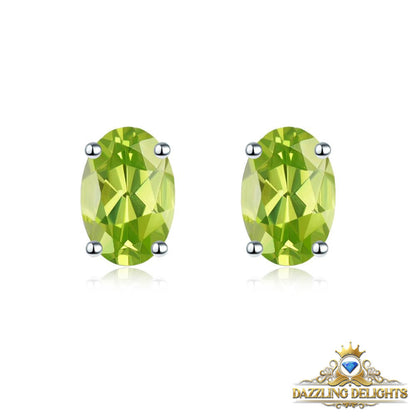 6x4mm Oval Cut Natural Gemstone Stud Earrings - Your Choice of Gemstone - Premium Jewelry from Dazzling Delights - Just $41.96! Shop now at Dazzling Delights