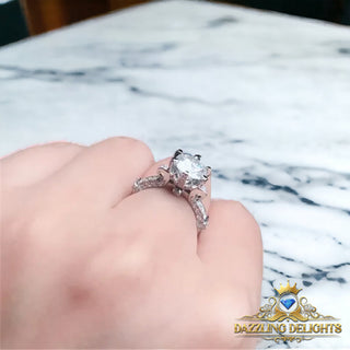 Ornate Royal Protea Moissanite Ring - Premium Jewelry from Dazzling Delights - Just $149.95! Shop now at Dazzling Delights