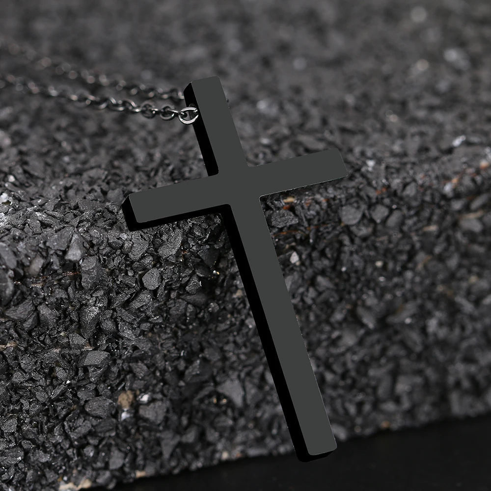 Titanium Cross Pendant Necklace - Premium Jewelry from Dazzling Delights - Just $18.71! Shop now at Dazzling Delights