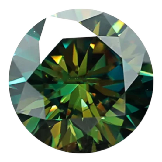 Forest Green Round Brilliant Cut Moissanites - Premium Jewelry from Dazzling Delights - Just $62.50! Shop now at Dazzling Delights