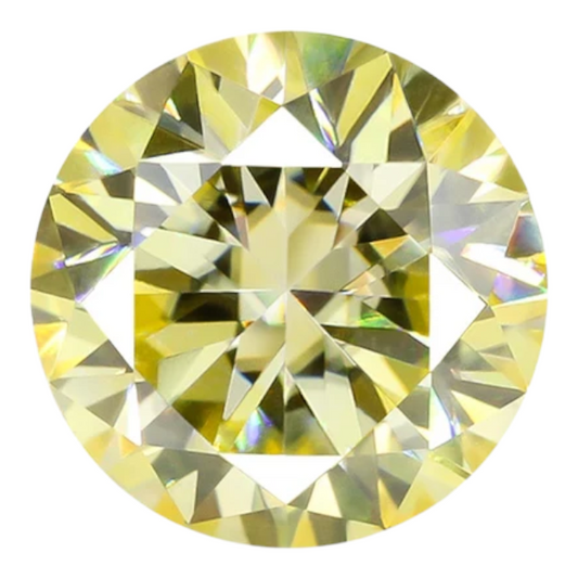 Lemon Yellow Round Brilliant Cut Moissanites - Premium Jewelry from Dazzling Delights - Just $62.50! Shop now at Dazzling Delights