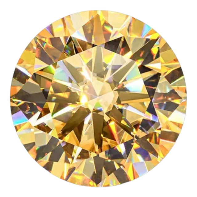 Champagne Round Brilliant Cut Moissanites - Premium Jewelry from Dazzling Delights - Just $62.50! Shop now at Dazzling Delights