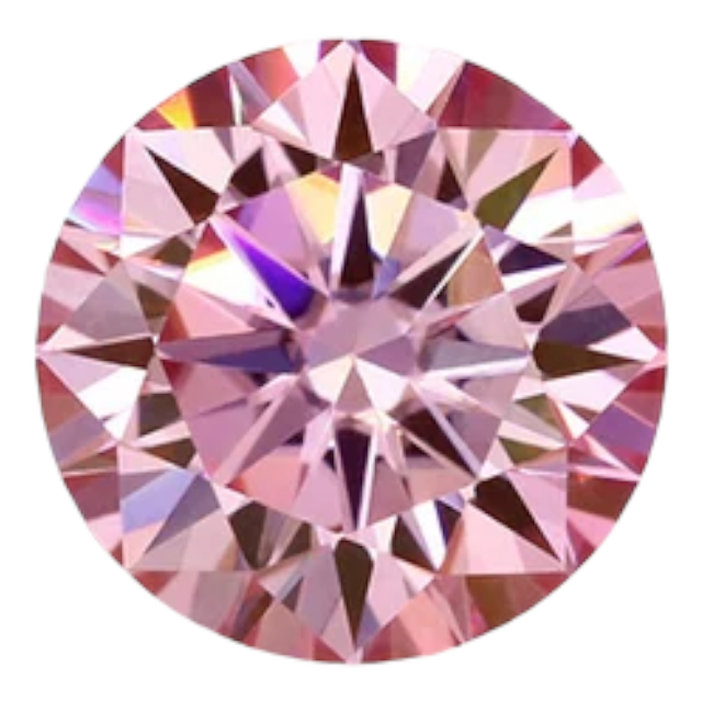 Soft Pink Round Brilliant Cut Moissanites - Premium Jewelry from Dazzling Delights - Just $75! Shop now at Dazzling Delights