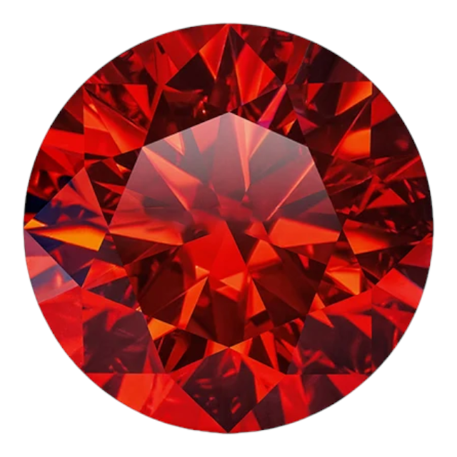 Pigeon Blood Red Round Brilliant Cut Moissanites - Premium Jewelry from Dazzling Delights - Just $75! Shop now at Dazzling Delights