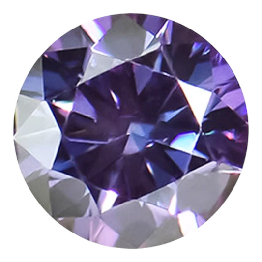 Purple Round Brilliant Cut Moissanites - Premium Jewelry from Dazzling Delights - Just $91.67! Shop now at Dazzling Delights