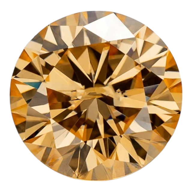 Vivid Champagne Round Brilliant Cut Moissanites - Premium Jewelry from Dazzling Delights - Just $62.50! Shop now at Dazzling Delights