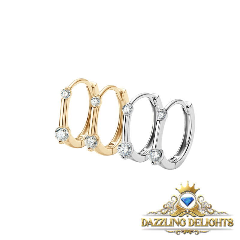 0.26ct Moissanite Hoop Earrings - Premium Jewelry from Dazzling Delights - Just $89.96! Shop now at Dazzling Delights