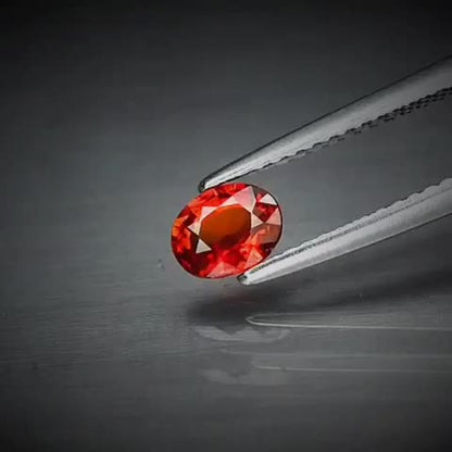 0.52ct Oval Cut Vivid Reddish Orange Sapphire - Premium Jewelry from Dazzling Delights - Just $35.21! Shop now at Dazzling Delights