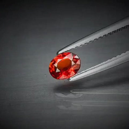 0.52ct Oval Cut Vivid Reddish Orange Sapphire - Premium Jewelry from Dazzling Delights - Just $35.21! Shop now at Dazzling Delights