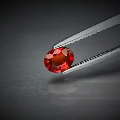 0.52ct Oval Cut Vivid Reddish Orange Sapphire - Premium Jewelry from Dazzling Delights - Just $35.21! Shop now at Dazzling Delights