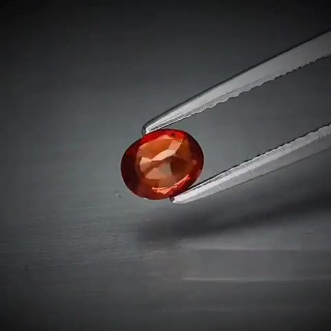 0.52ct Oval Cut Vivid Reddish Orange Sapphire - Premium Jewelry from Dazzling Delights - Just $35.21! Shop now at Dazzling Delights