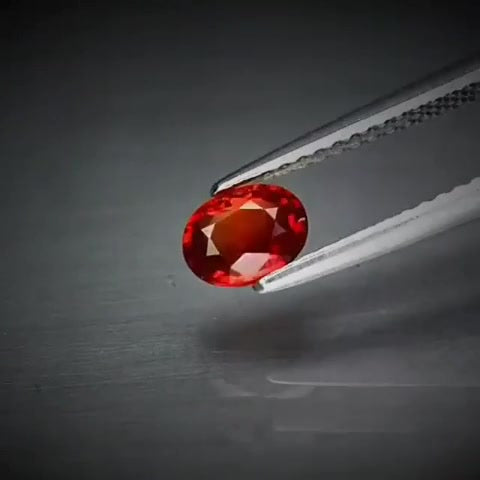 0.60ct Oval Cut Reddish Orange Sapphire - Premium Jewelry from Dazzling Delights - Just $51.95! Shop now at Dazzling Delights