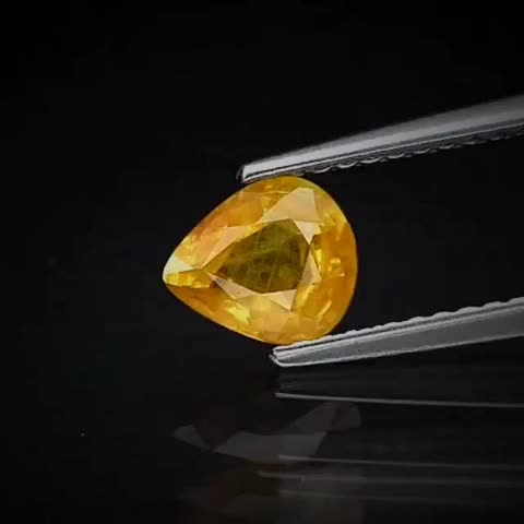 0.96ct Pear Cut Orangy Yellow Sapphire - Premium Jewelry from Dazzling Delights - Just $23.96! Shop now at Dazzling Delights