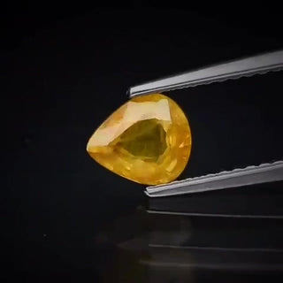 0.96ct Pear Cut Orangy Yellow Sapphire - Premium Jewelry from Dazzling Delights - Just $18.75! Shop now at Dazzling Delights