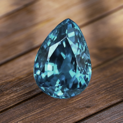 1.35ct Pear Cut Blue Zircon - Premium Jewelry from Dazzling Delights - Just $38.96! Shop now at Dazzling Delights