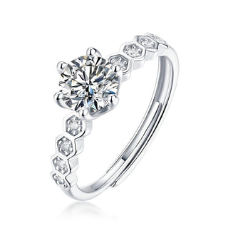 0.5Ct 5mm Moissanite Antique Style Size Adjustable Ring - Premium Jewelry from Dazzling Delights - Just $57.75! Shop now at Dazzling Delights