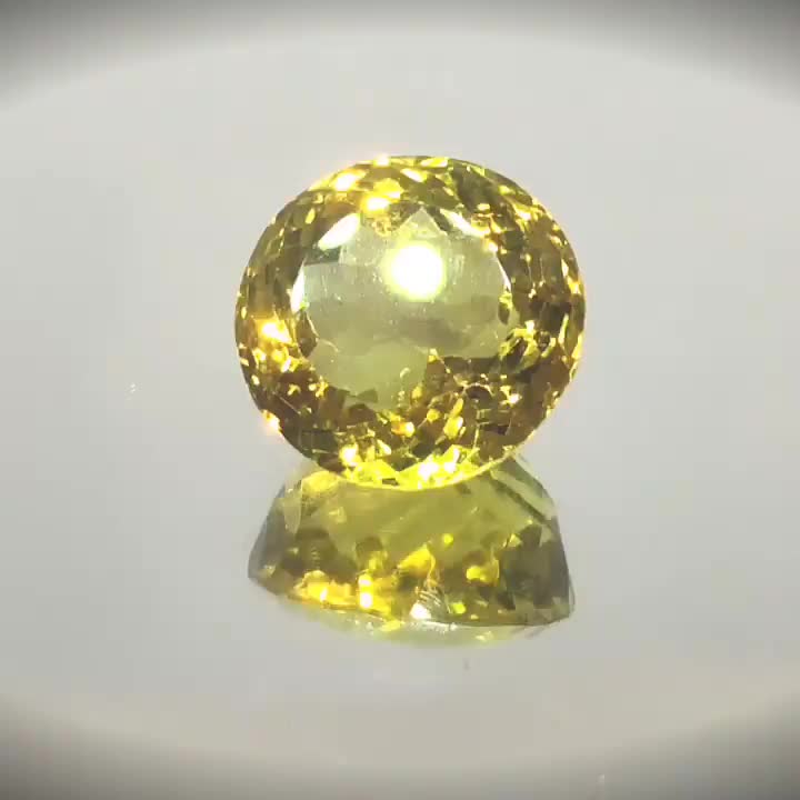 10.20ct Round Cut Vivid Lemon Quartz - Premium Jewelry from Dazzling Delights - Just $56.21! Shop now at Dazzling Delights