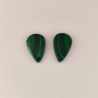 18.65ct Pear Cabochon Malachite Pair - Premium Jewelry from Dazzling Delights - Just $10.95! Shop now at Dazzling Delights