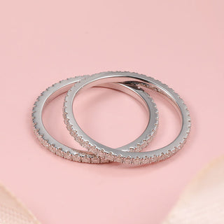 0.50ct Round Brilliant Cut Moissanite Full Eternity Ring Wedding Band - Premium Jewelry from Dazzling Delights - Just $111.95! Shop now at Dazzling Delights