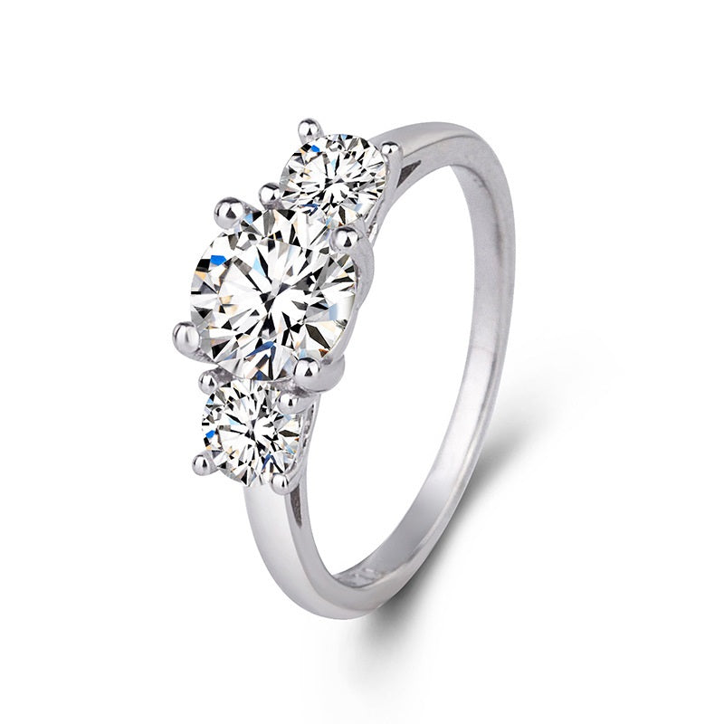 2ct Moissanite Trilogy Ring - Premium Jewelry from Dazzling Delights - Just $107.95! Shop now at Dazzling Delights