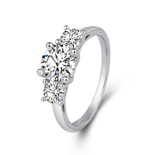 2ct Moissanite Trilogy Ring - Premium Jewelry from Dazzling Delights - Just $80.96! Shop now at Dazzling Delights