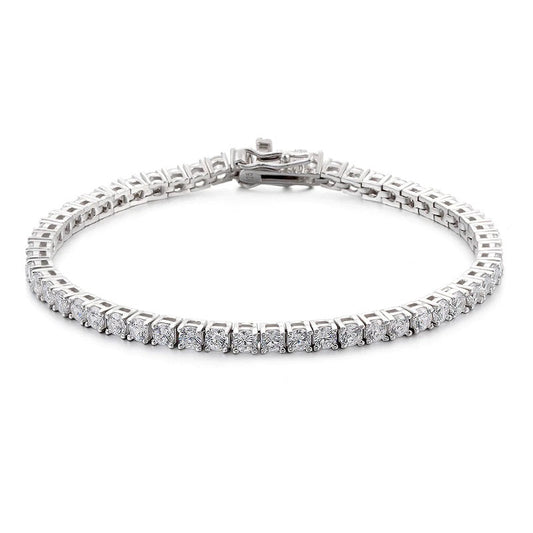 Round Brilliant Cut Moissanite Tennis Bracelets - Premium Jewelry from Dazzling Delights - Just $144.71! Shop now at Dazzling Delights