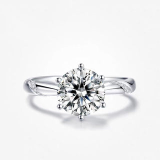 6 Prong Solitaire Moissanite Engagement Ring - Premium Jewelry from Dazzling Delights - Just $85.95! Shop now at Dazzling Delights