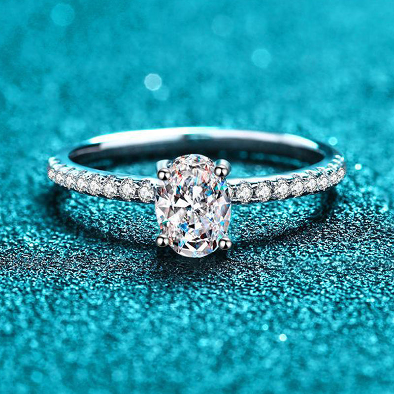 Oval Cut Moissanite Ring - Premium Jewelry from Dazzling Delights - Just $103.46! Shop now at Dazzling Delights