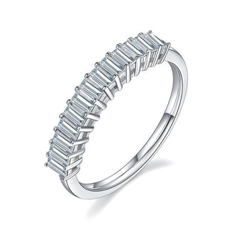 1ct Emerald Cut Moissanite Half Eternity Ring - Premium Jewelry from Dazzling Delights - Just $149.95! Shop now at Dazzling Delights