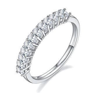 1ct Oval Cut Moissanite Half Eternity Ring - Premium Jewelry from Dazzling Delights - Just $149.95! Shop now at Dazzling Delights