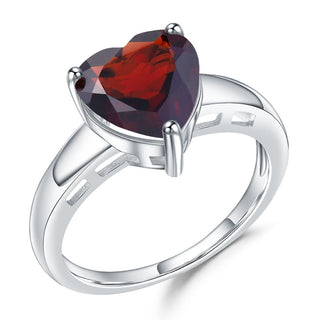 "The Heart's Desire" 2.78ct Heart Cut Garnet Solitaire Ring - Premium Jewelry from Dazzling Delights - Just $92.95! Shop now at Dazzling Delights