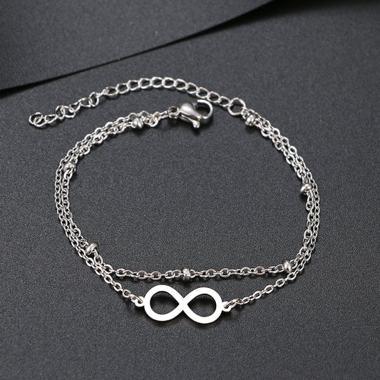 Silver Titanium Infinity Bracelet - Premium Jewelry from Dazzling Delights - Just $17.21! Shop now at Dazzling Delights