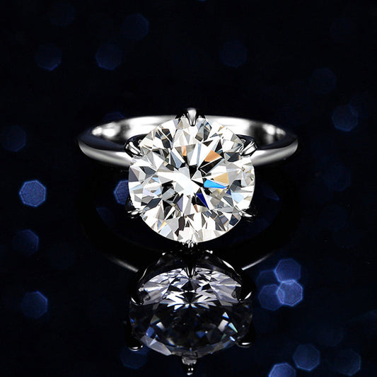 5ct 11mm 6 Prong Solitaire Moissanite Engagement Ring - Premium Jewelry from Dazzling Delights - Just $241.46! Shop now at Dazzling Delights