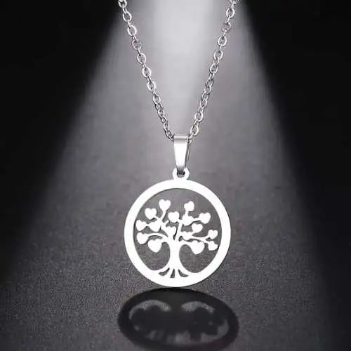 Silver Titanium Tree of Love Pendant Necklace - Premium Jewelry from Dazzling Delights - Just $17.21! Shop now at Dazzling Delights