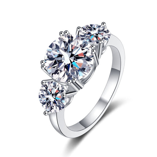 4ct Moissanite Trilogy Ring - Premium Jewelry from Dazzling Delights - Just $144.71! Shop now at Dazzling Delights