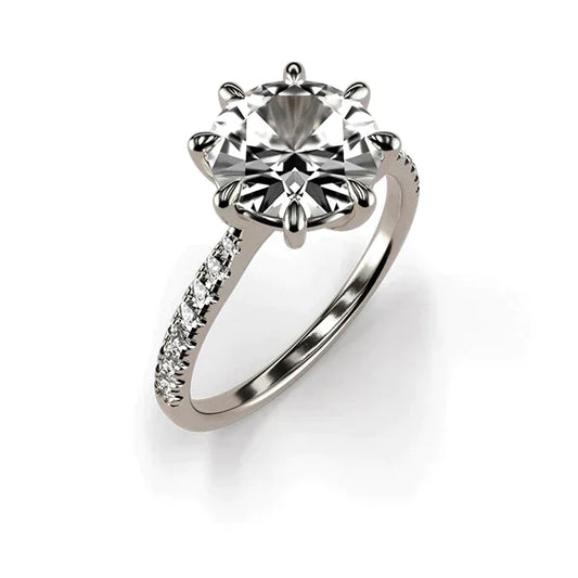 Unique 8 Prong Moissanite Engagement Ring - Premium Jewelry from Dazzling Delights - Just $134.96! Shop now at Dazzling Delights