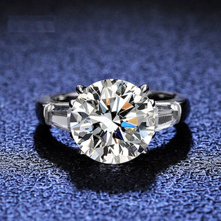 5ct Round Brilliant Cut Moissanite Ring - Premium Jewelry from Dazzling Delights - Just $144.38! Shop now at Dazzling Delights