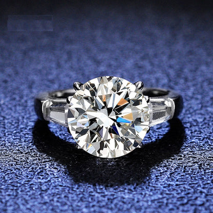 5ct Round Brilliant Cut Moissanite Ring - Premium Jewelry from Dazzling Delights - Just $176.96! Shop now at Dazzling Delights