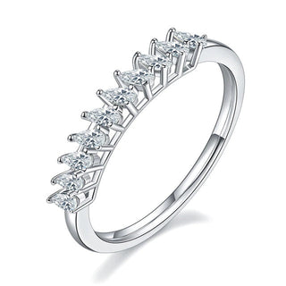 1ct Pear Cut Moissanite Half Eternity Ring - Premium Jewelry from Dazzling Delights - Just $149.95! Shop now at Dazzling Delights