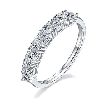 1ct Trillion Cut Moissanite Half Eternity Ring - Premium Jewelry from Dazzling Delights - Just $149.95! Shop now at Dazzling Delights