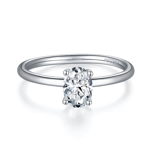 Oval Cut Solitaire Moissanite Engagement Ring - Premium Jewelry from Dazzling Delights - Just $96.71! Shop now at Dazzling Delights