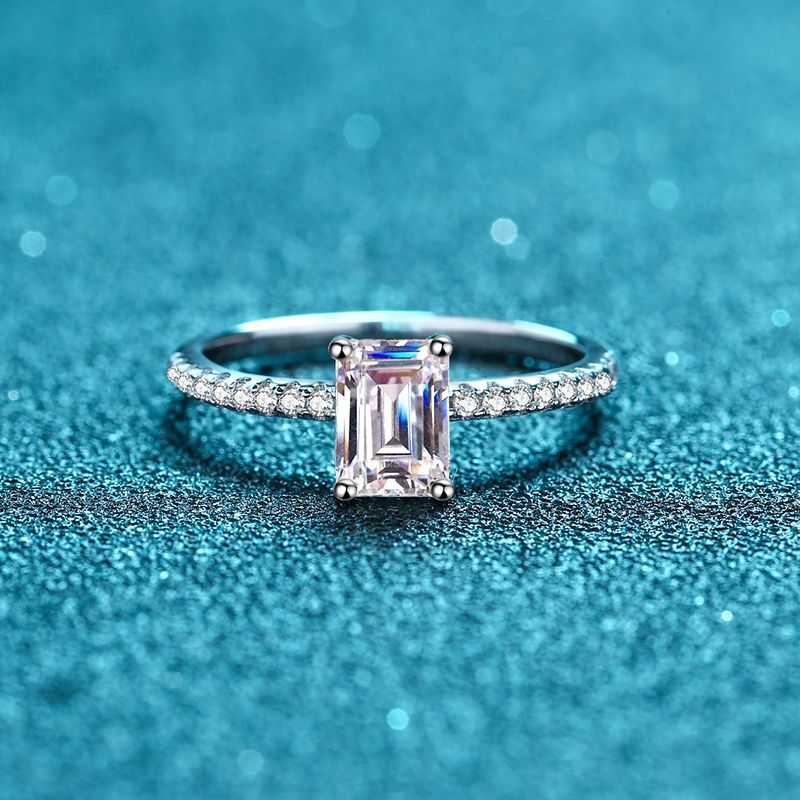 Emerald Cut Moissanite Ring - Premium Jewelry from Dazzling Delights - Just $103.46! Shop now at Dazzling Delights