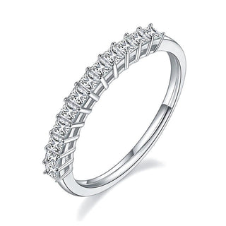 1ct Princess Cut Moissanite Half Eternity Ring - Premium Jewelry from Dazzling Delights - Just $149.95! Shop now at Dazzling Delights