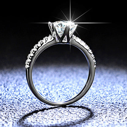 1ct Round Brilliant Cut Moissanite Ring - Premium Jewelry from Dazzling Delights - Just $80.96! Shop now at Dazzling Delights