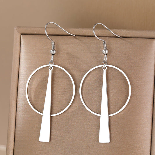 Silver Titanium Hoop/Drop Earrings - Premium Jewelry from Dazzling Delights - Just $21.71! Shop now at Dazzling Delights