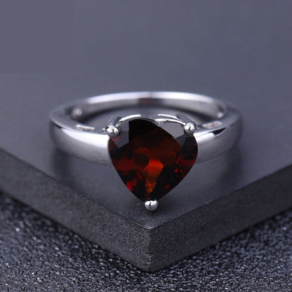 "The Heart's Desire" 2.78ct Heart Cut Garnet Solitaire Ring - Premium Jewelry from Dazzling Delights - Just $69.71! Shop now at Dazzling Delights