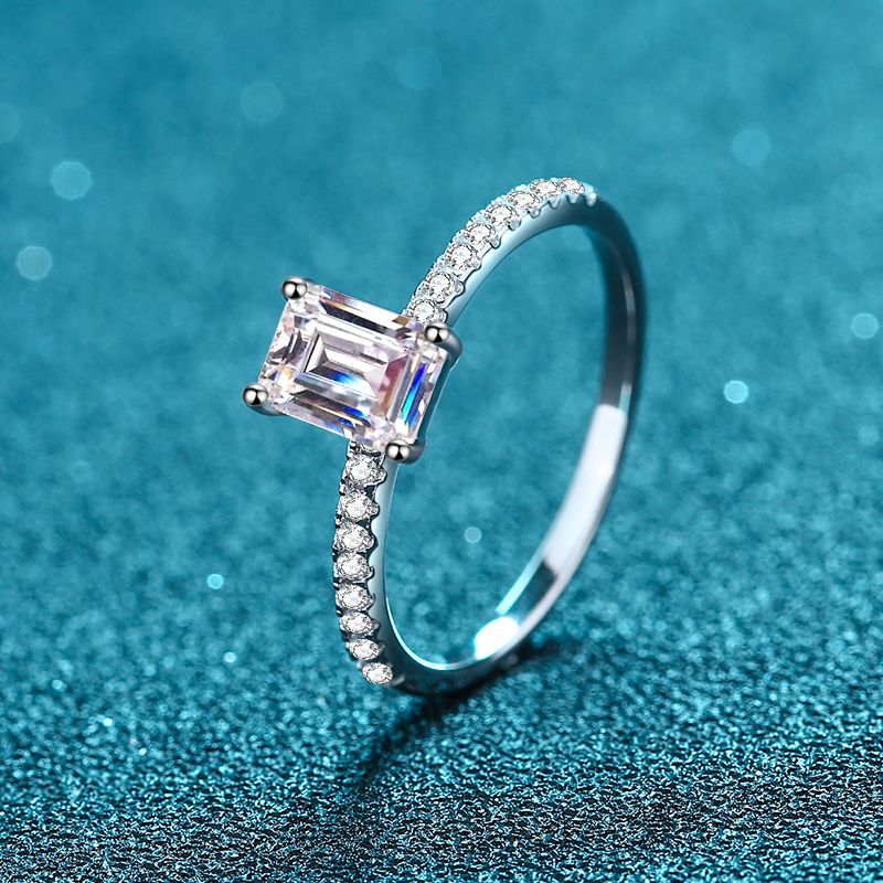 Emerald Cut Moissanite Ring - Premium Jewelry from Dazzling Delights - Just $103.46! Shop now at Dazzling Delights